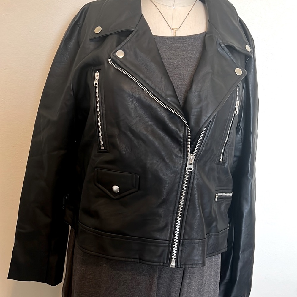Love Tree Faux Leather Jacket